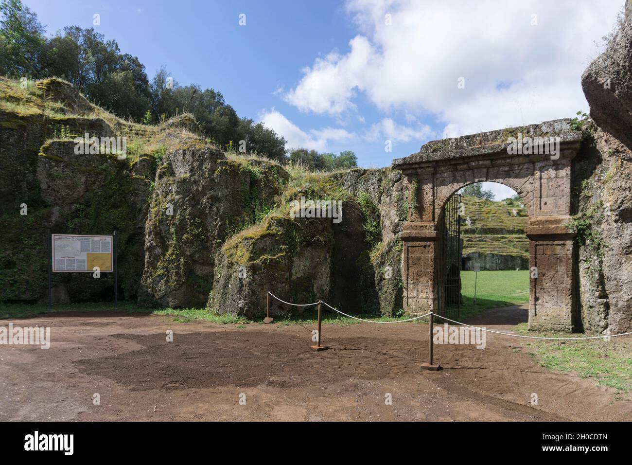 Roman Amphitheater, Sutri, Lazio, Italy, Europe Stock Photo