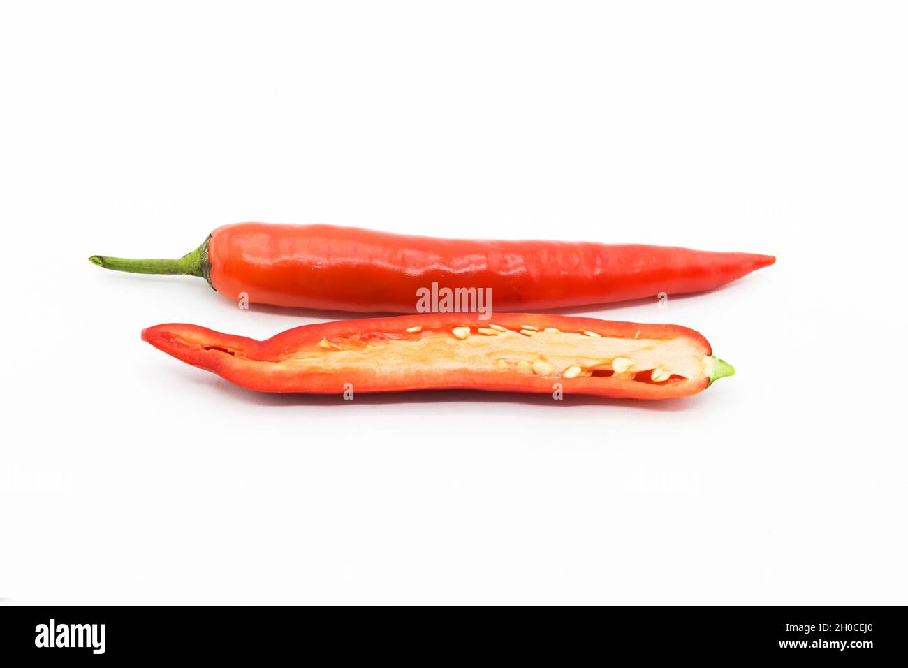 Sliced red chilli isolated hi-res stock photography and images - Alamy