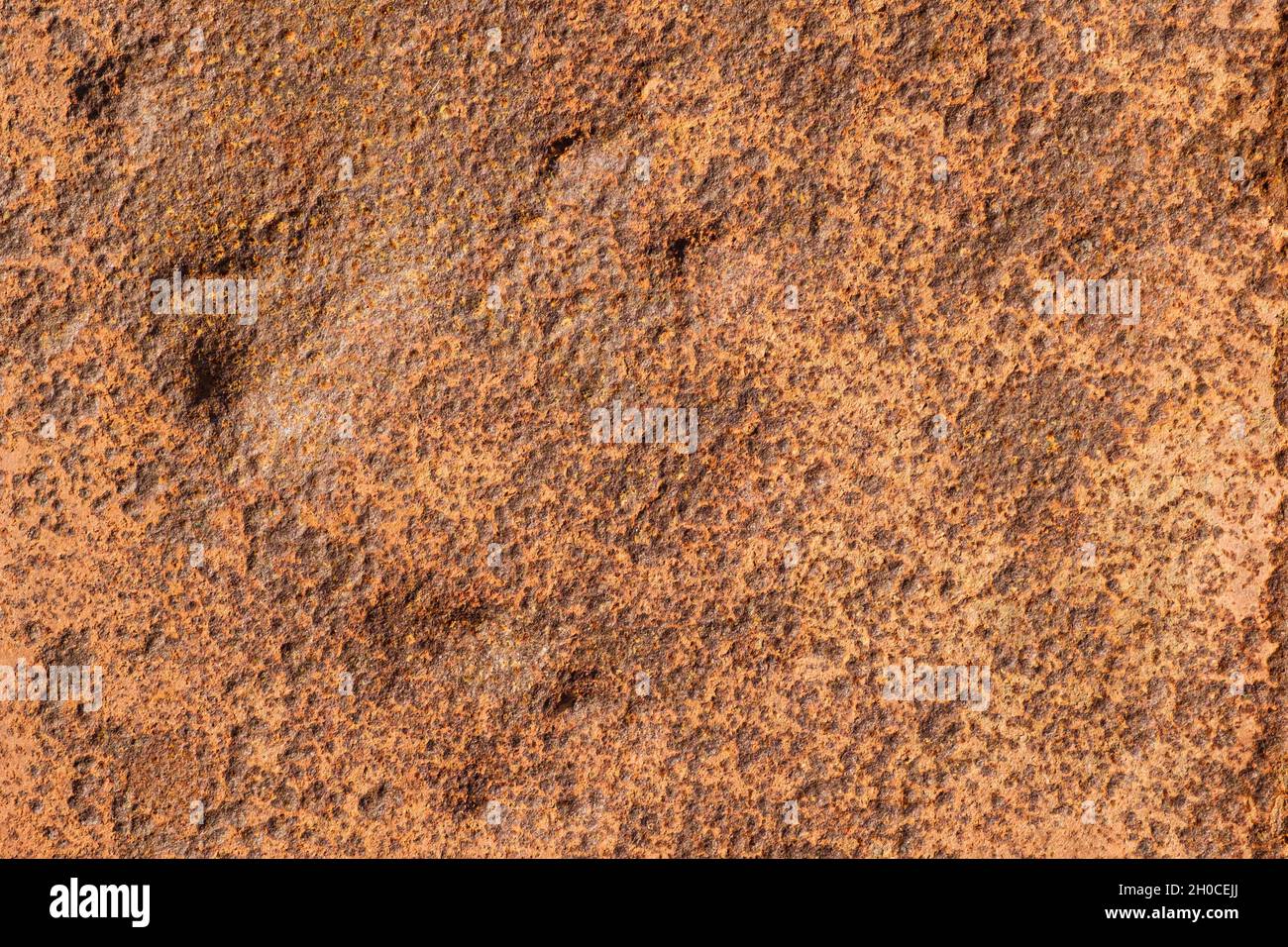 The old metal surface is corroded by rust under the influence of time and the environment. Texture, background. Stock Photo