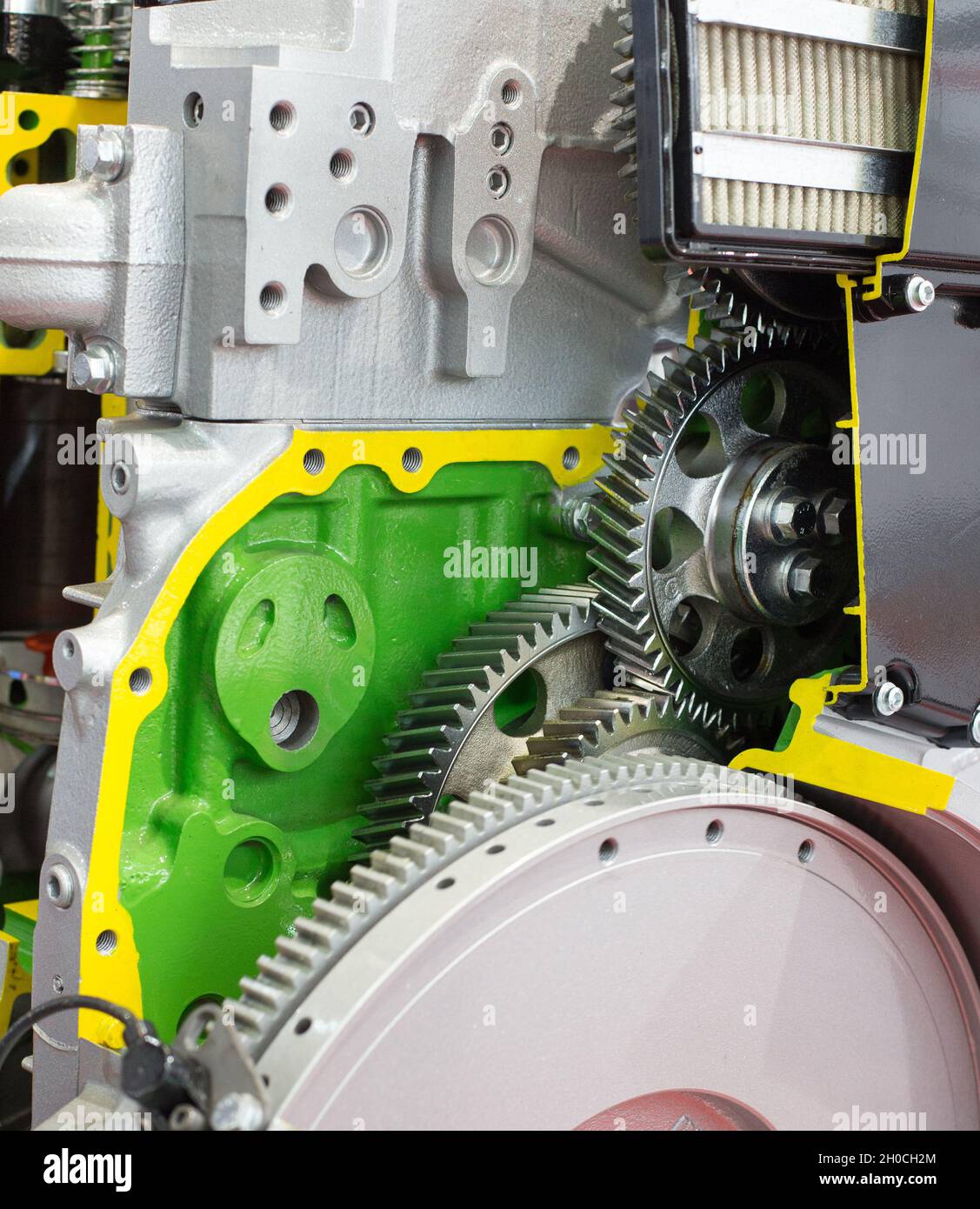 Close up of diesel engine of truck Stock Photo Alamy