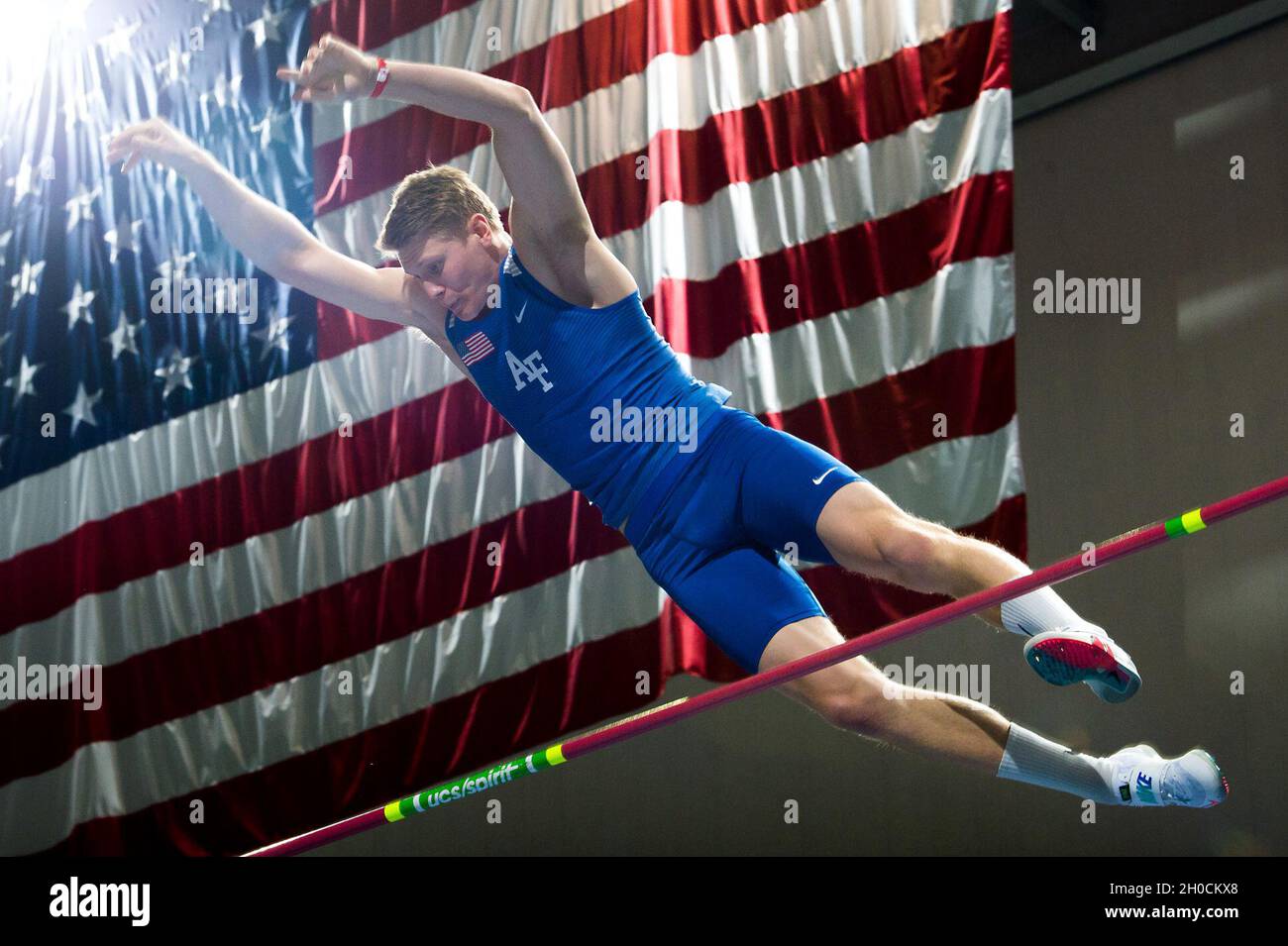 U.S. Air Force Academy Air Force's Ethan Gardner competes in the