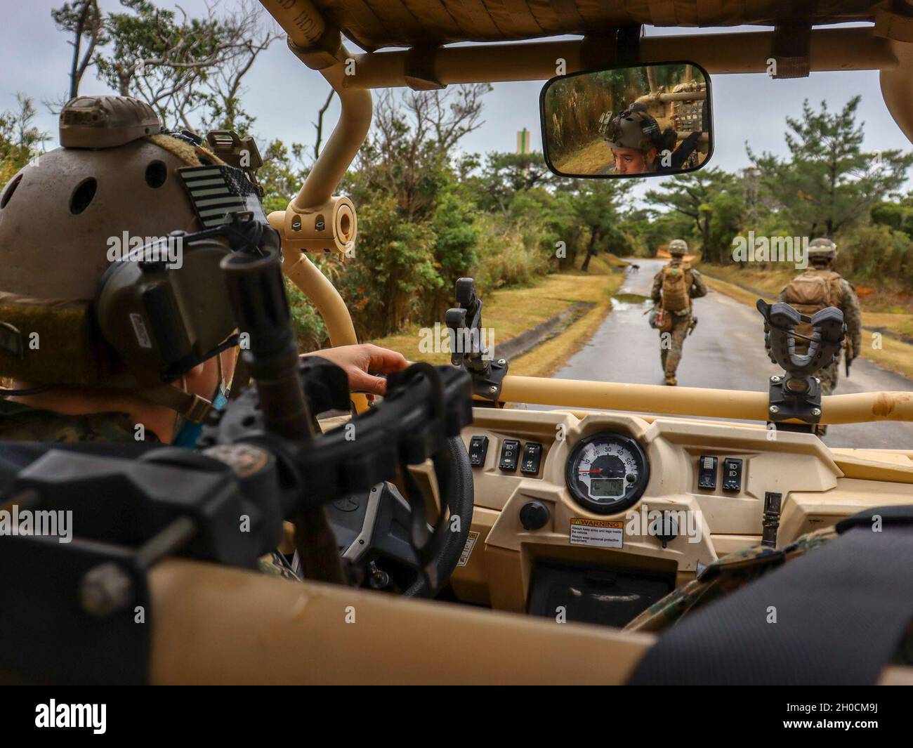 U S Marine Corps Lance Cpl Michael Lobianco With The Maritime Raid Force 31st Marine Expeditionary Unit Meu Drives A Light Tactical All Terrain Vehicle Mrzr In Support Of A Non Combatant Evacuation Operation Neo