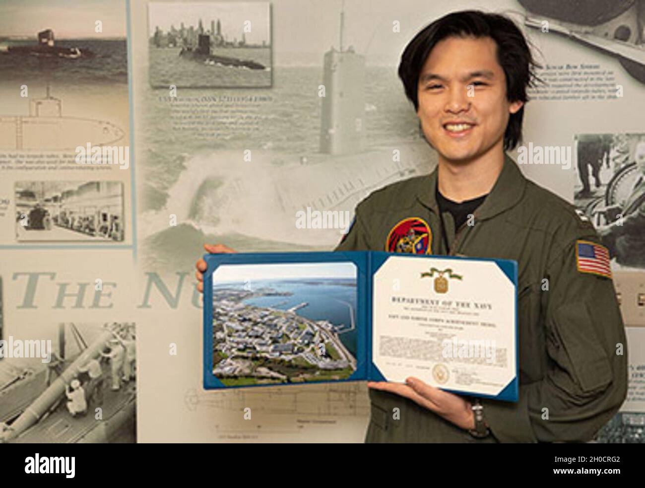 Lt. Winston Dang, who served as the COVID-19 contact tracing lead for the Naval Undersea Warfare Center Division Newport from April to October 2020, received the Navy and Marine Corps Achievement Medal on Jan. 25. Stock Photo