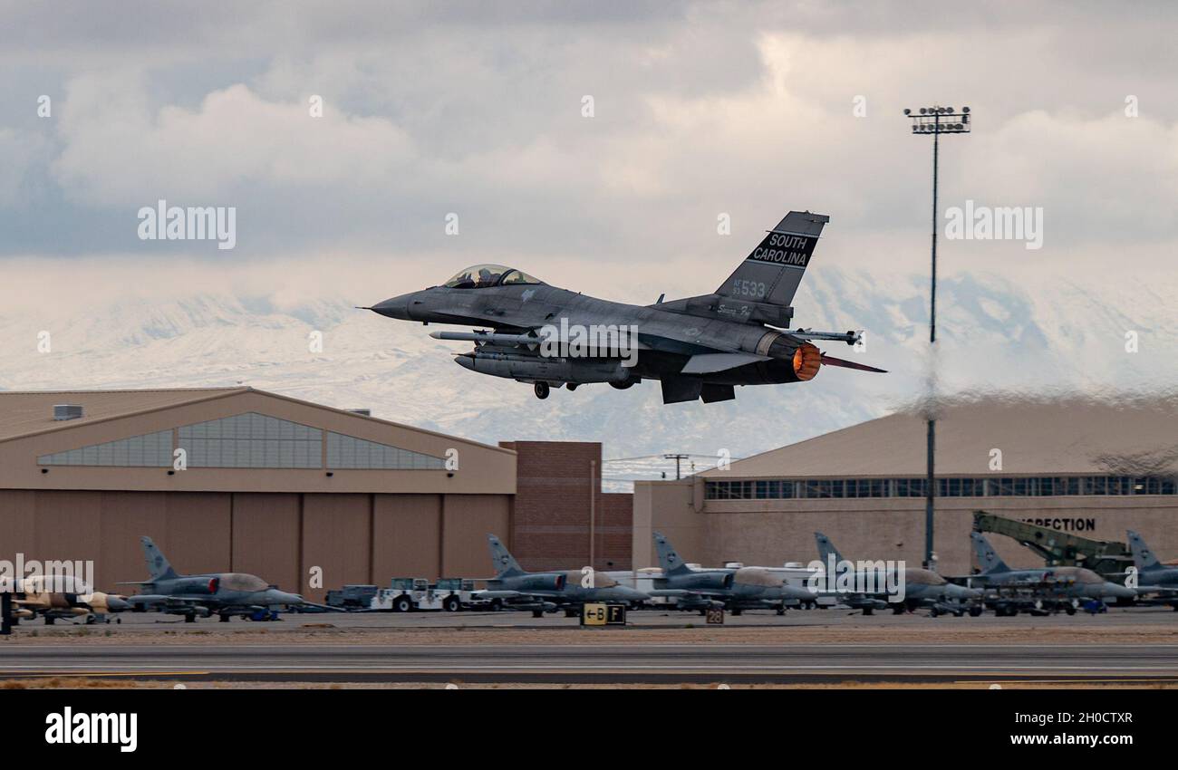 An F-16 fighter jet, assigned to the 157th Fighter Squadron, 169th ...