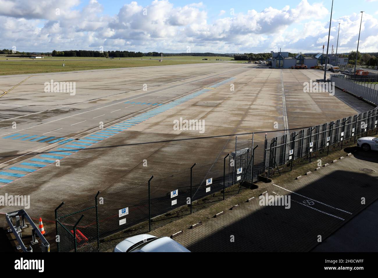 Laage, Germany. 12th Oct, 2021. The tarmac of RostockLaage Airport
