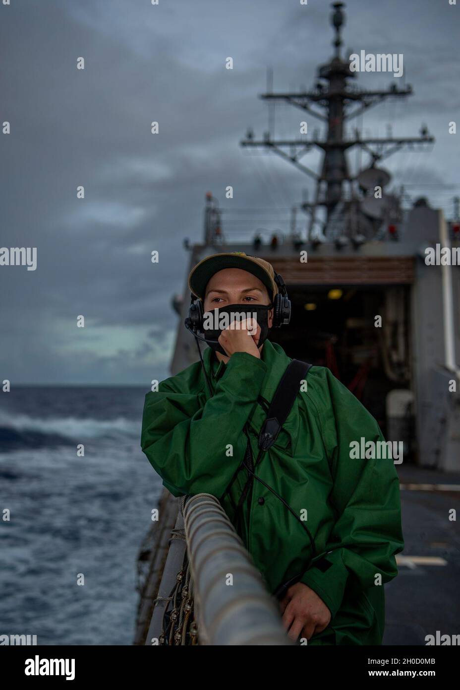 PACIFIC OCEAN (Jan. 27, 2021) U.S. Navy Boatswain’s Mate Seaman Shannon