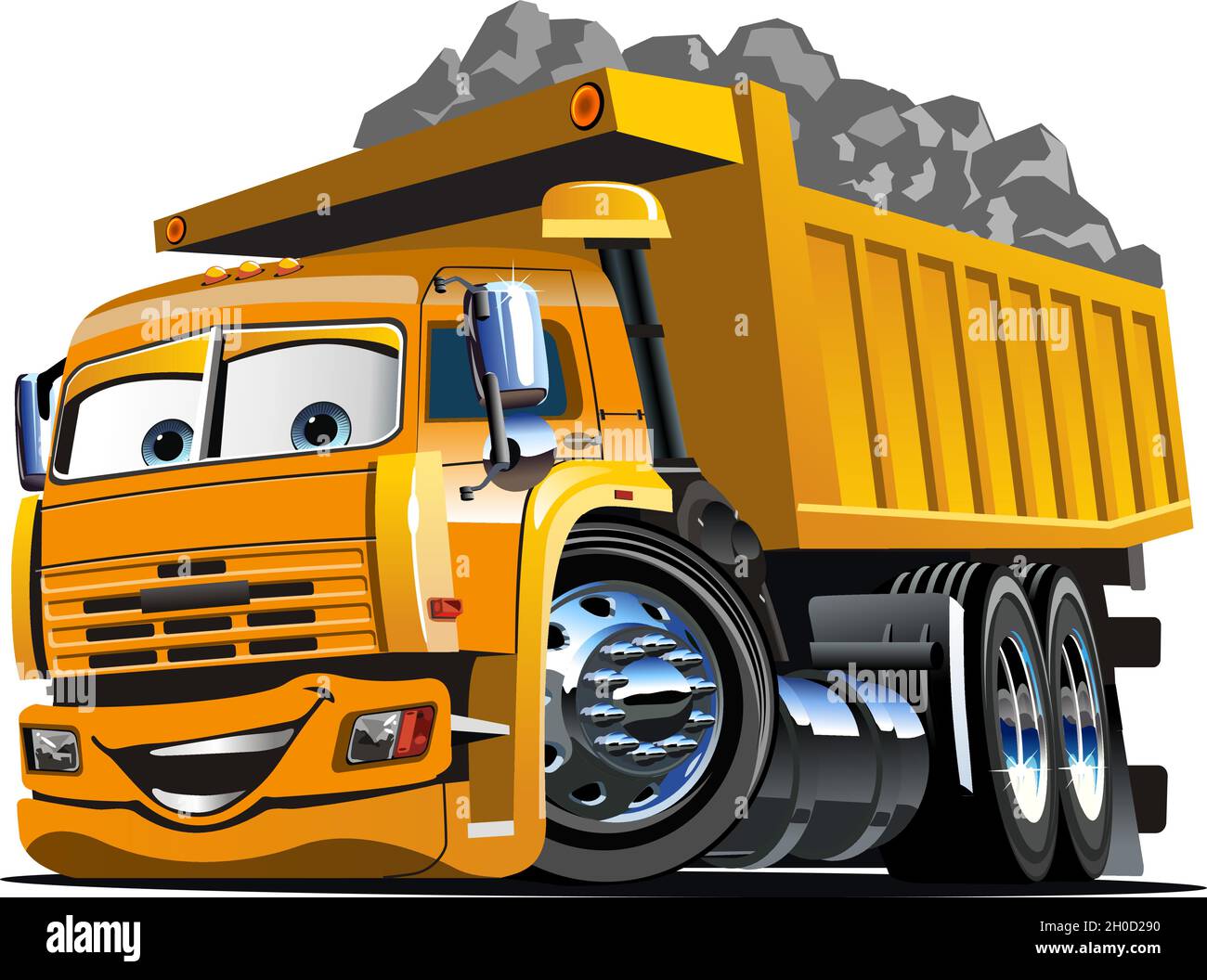 Vector Cartoon Dump Truck. Available EPS-10 vector format separated by  groups and layers for easy edit Stock Vector Image & Art - Alamy