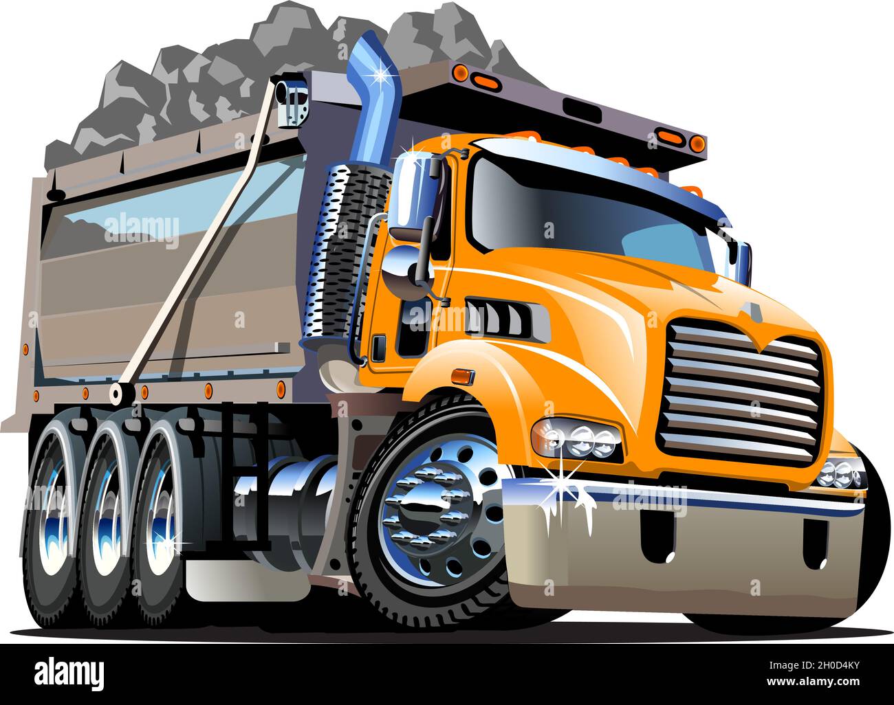 Vector Cartoon Dump Truck. Available EPS-10 vector format separated by ...