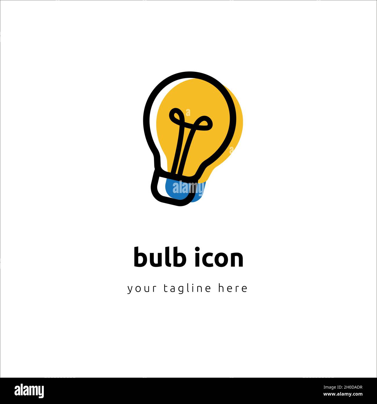 Vector illustration. Light bulb as Energy and idea symbol. Decoration