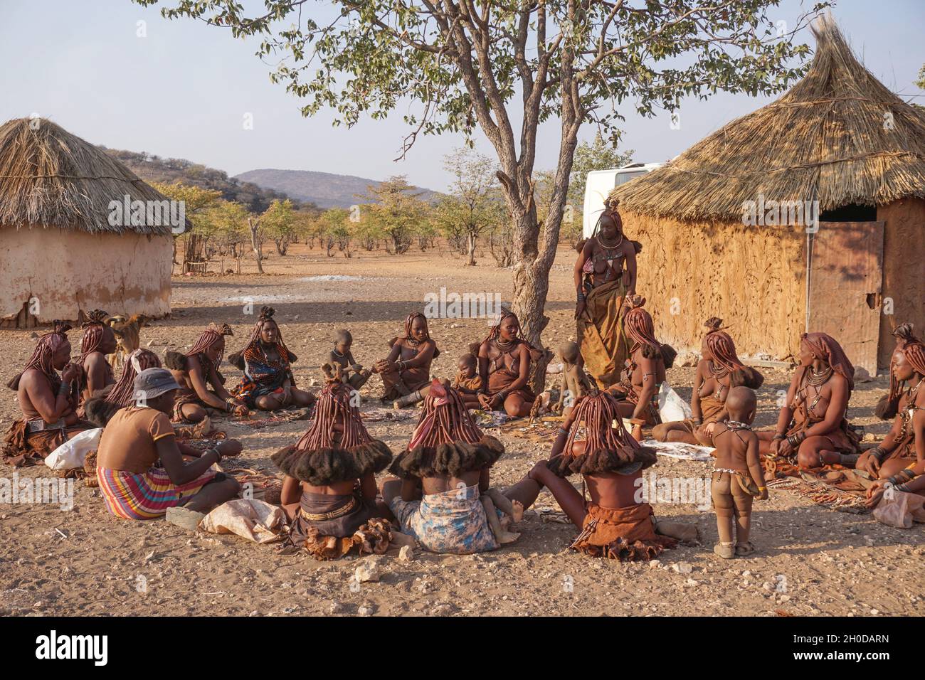 Himba Village People Namibia Africa Stock Photo Alamy