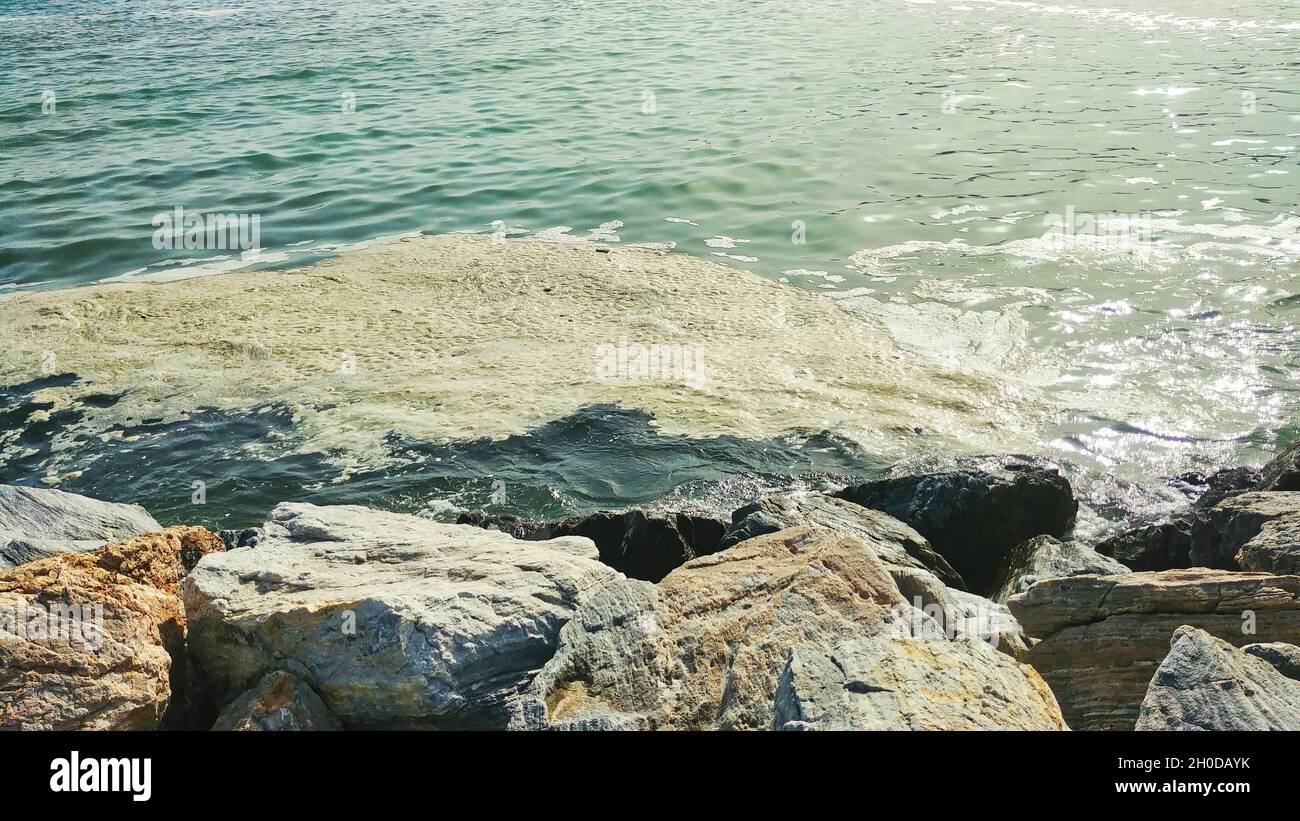 Rocks on the coast of the sea Stock Photo - Alamy