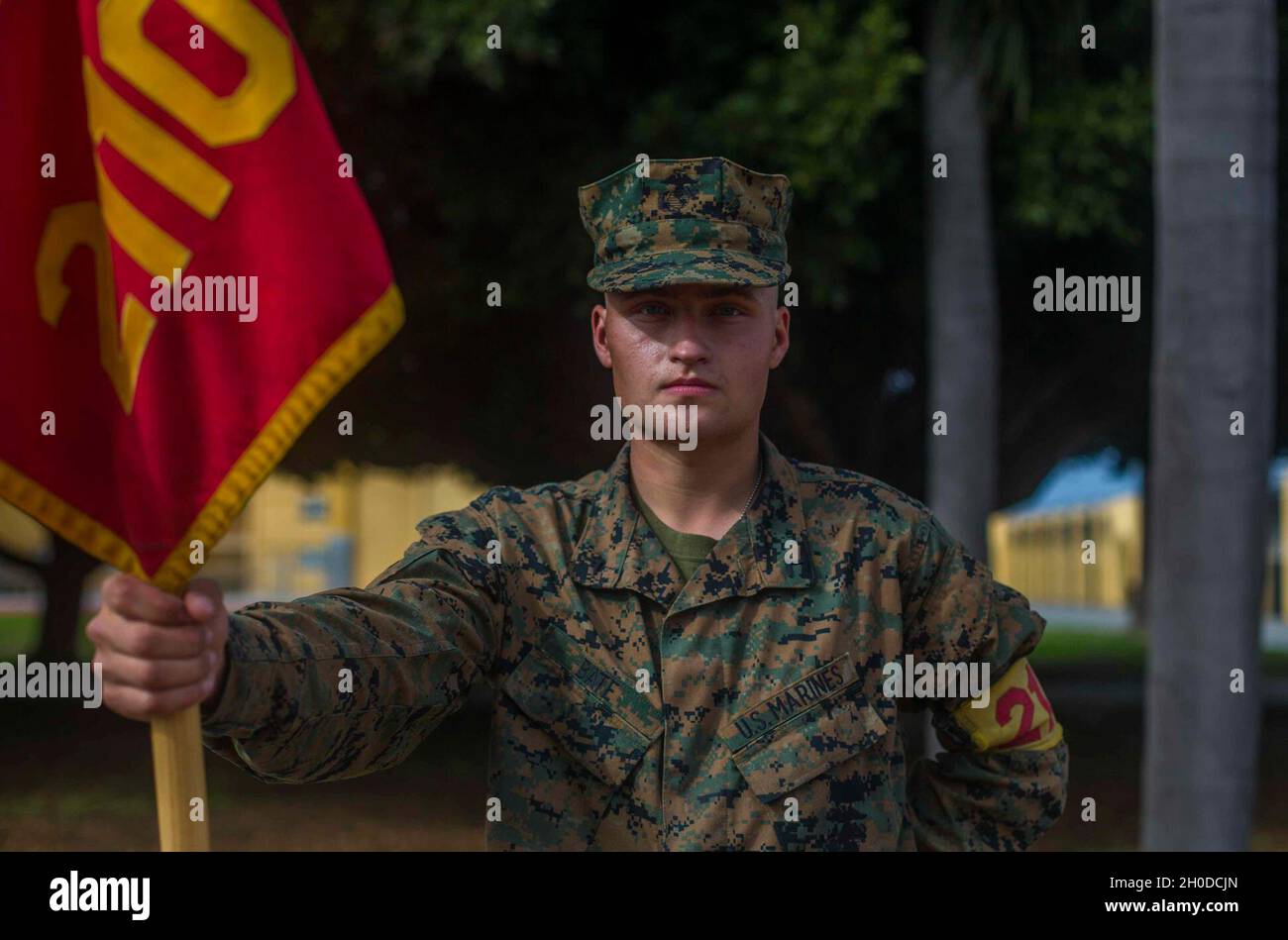 Pfc. Turner J. Bate, an 18-year-old of RSS Vancouver from Vancouver, Washington is slated to graduate from Marine Corps Recruit Depot San Diego, Feb. 5, 2021. Bate graduated from Henrietta Lacks High School and was then recruited by Staff Sgt. Michael Maltese to serve as a Marine. Stock Photo