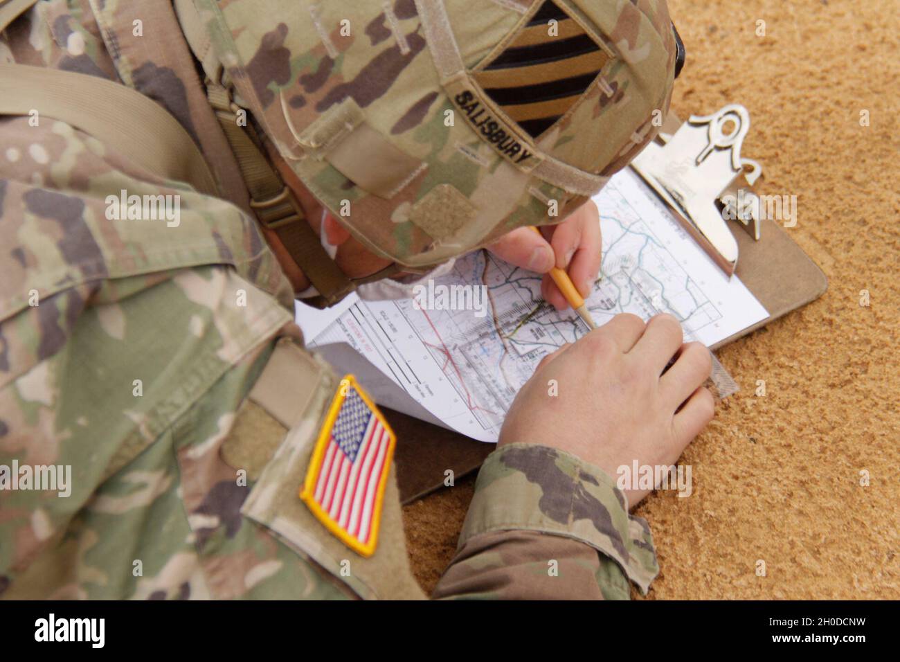 A Soldier assigned to Task Force 1st Battalion, 28th Infantry Regiment, 3rd Infantry Division