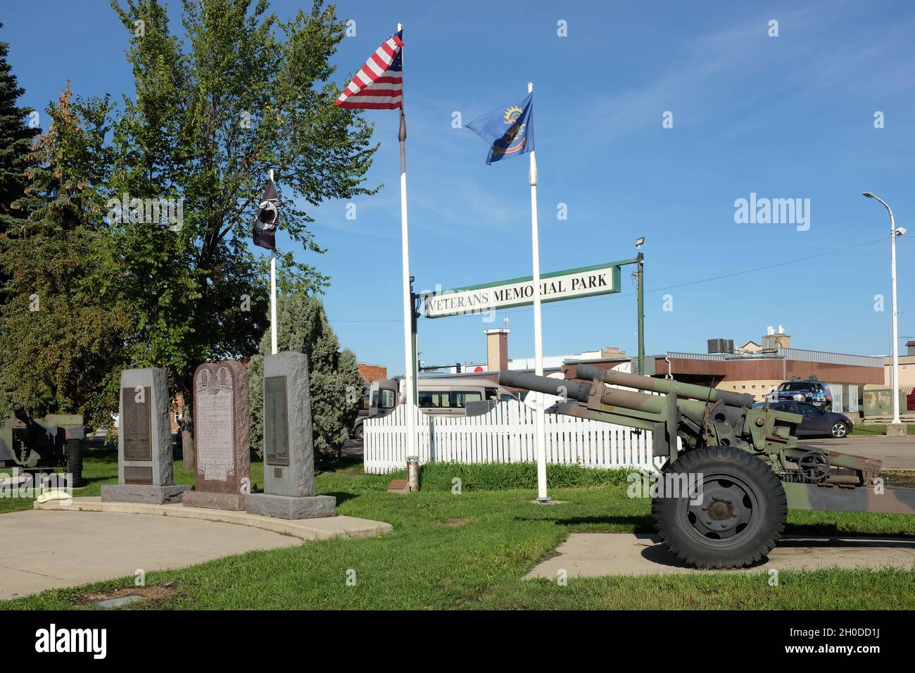 VALLEY CITY, NORTH DAKOTA 2 OCT 2021 Monuments and Howitzer at
