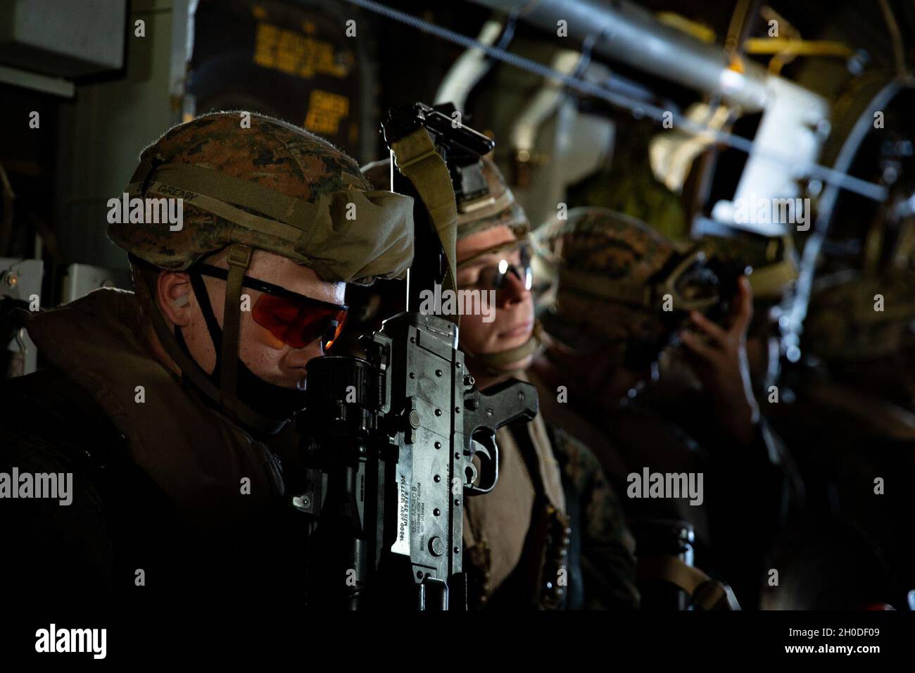 U.S. Marine Lance Cpl. Benjamin Brady, a machine gunner with Battalion