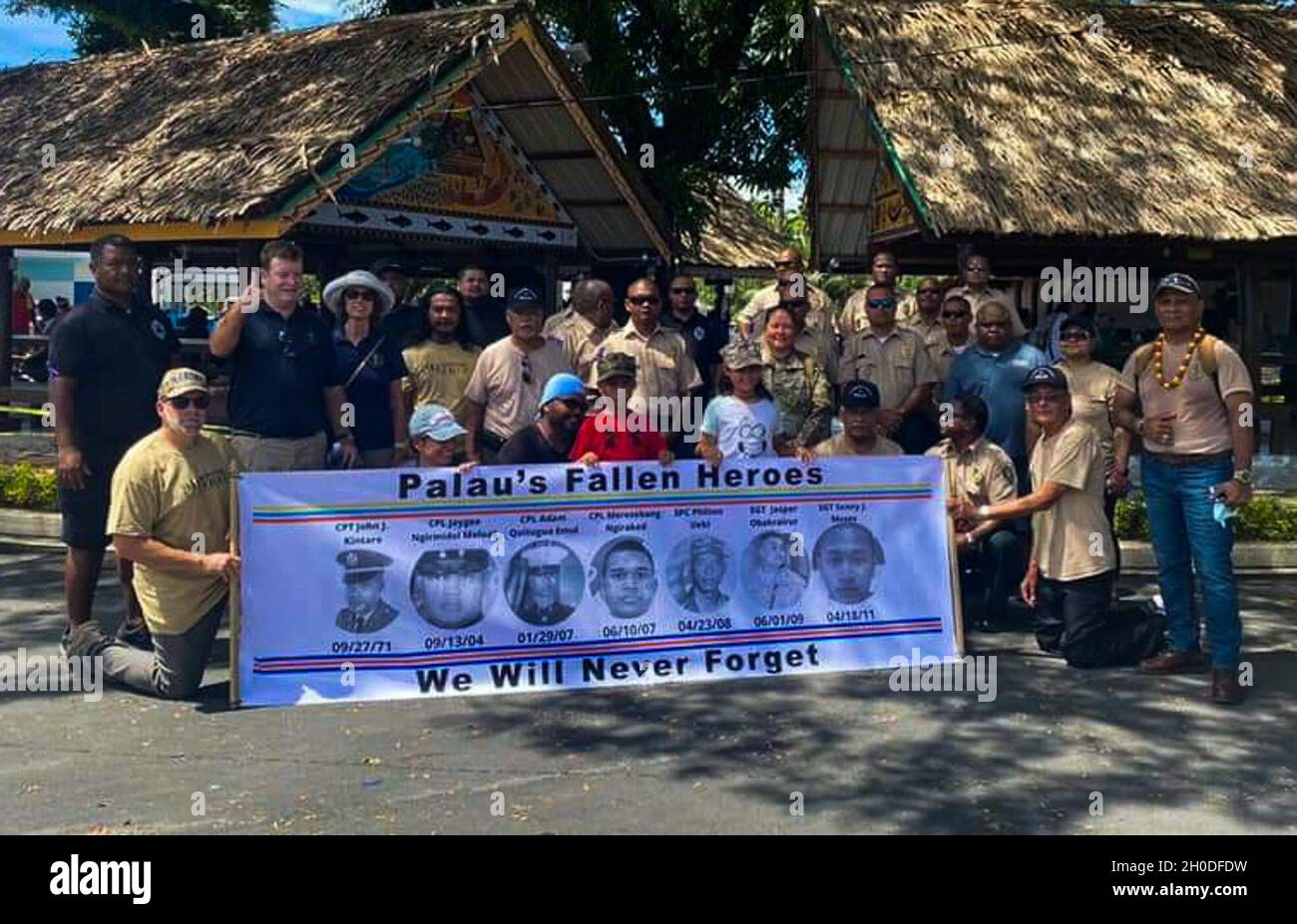 Members of the U.S. Armed Forces Veterans Association of Palau with