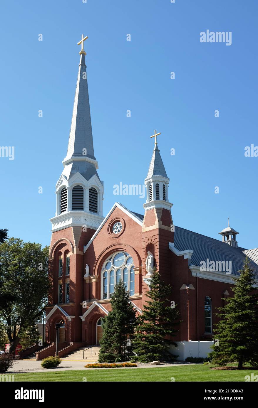 FARGO, NORTH DAKOTA 4 OCT 2021 St. Marys Cathedral in the Romanesque
