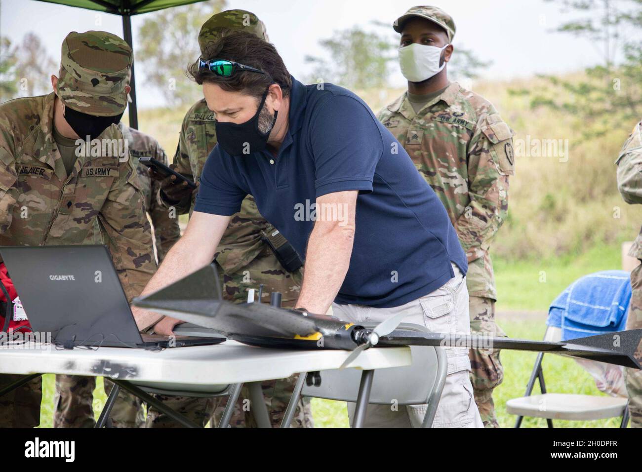 Geospatial Engineers assigned to 2nd Infantry Brigade Combat Team and 3rd  Infantry Brigade Combat Team, 25th Infantry Division receive instruction on  how to launch, fly and recover the senseFly eBee X Drone