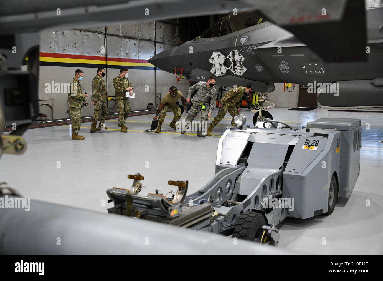 Maintainers with the 4th Fighter Generation Squadron, participate in an ...
