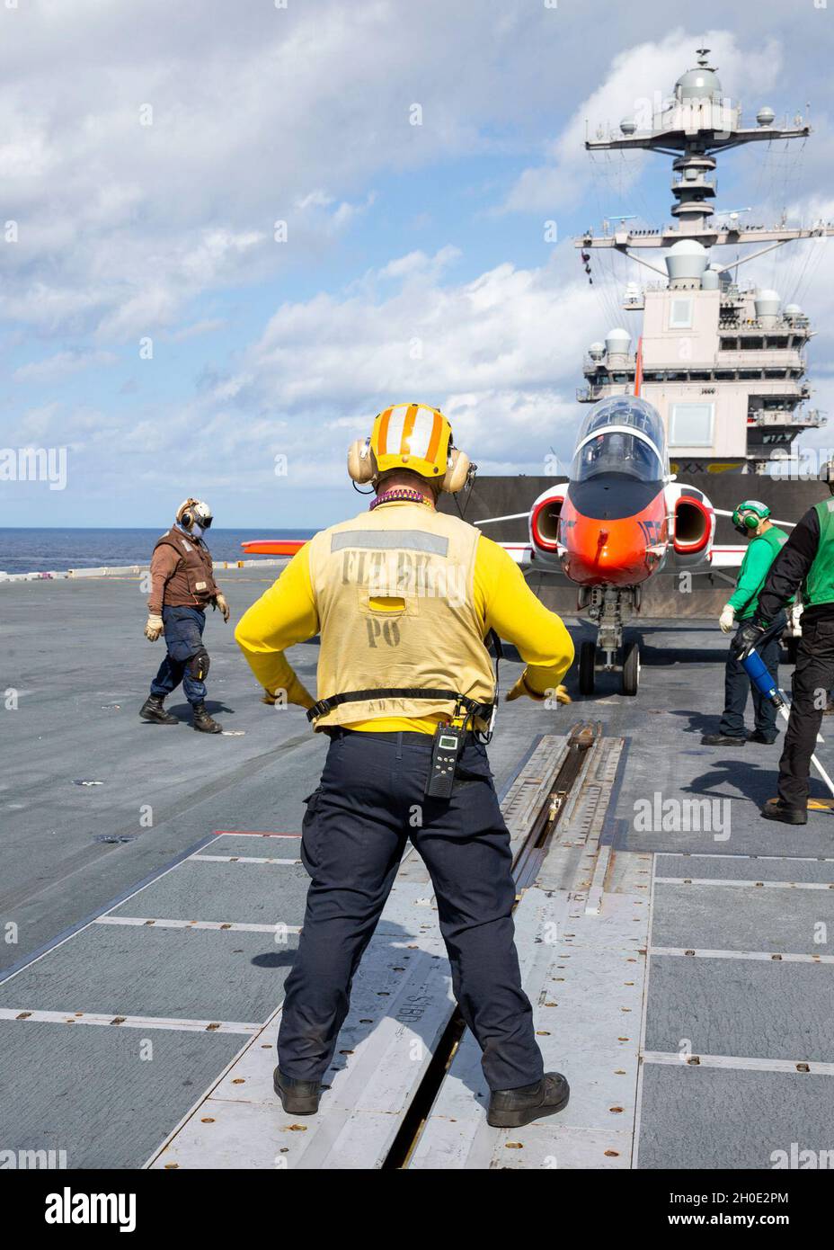 210205NUF2711028 ATLANTIC OCEAN (Feb. 5, 2021) Sailors assigned to