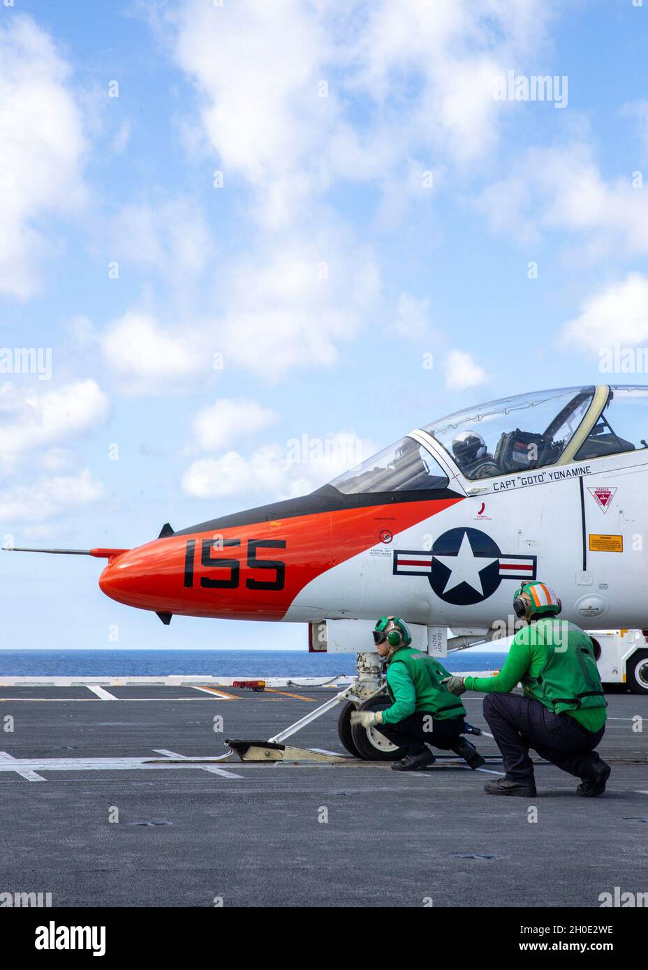 210205NUF2711034 ATLANTIC OCEAN (Feb. 5, 2021) Italian Navy Ensign