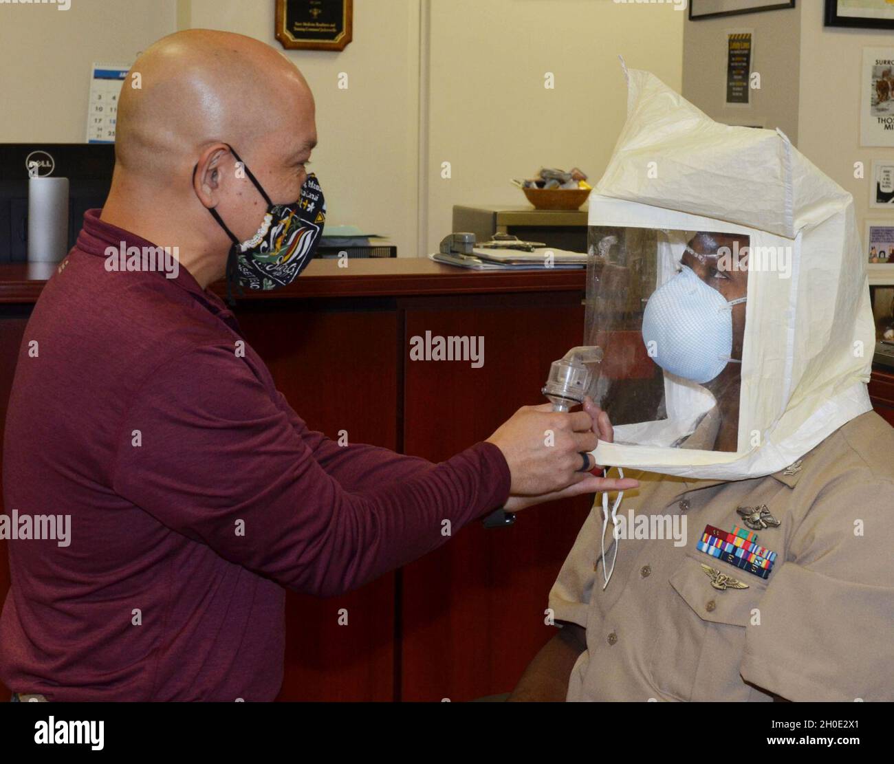 Roderick Mask JACKSONVILLE, Fla. (Feb. 9, 2021) - Darius Vergara, an occupational ...