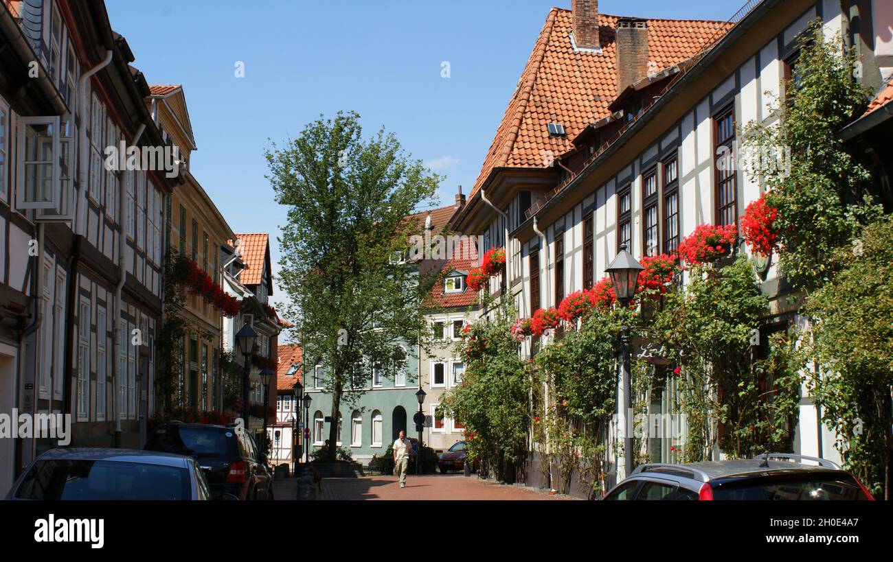 HILDESHEIM, GERMANY Jul 27, 2008 The traditional buildings of