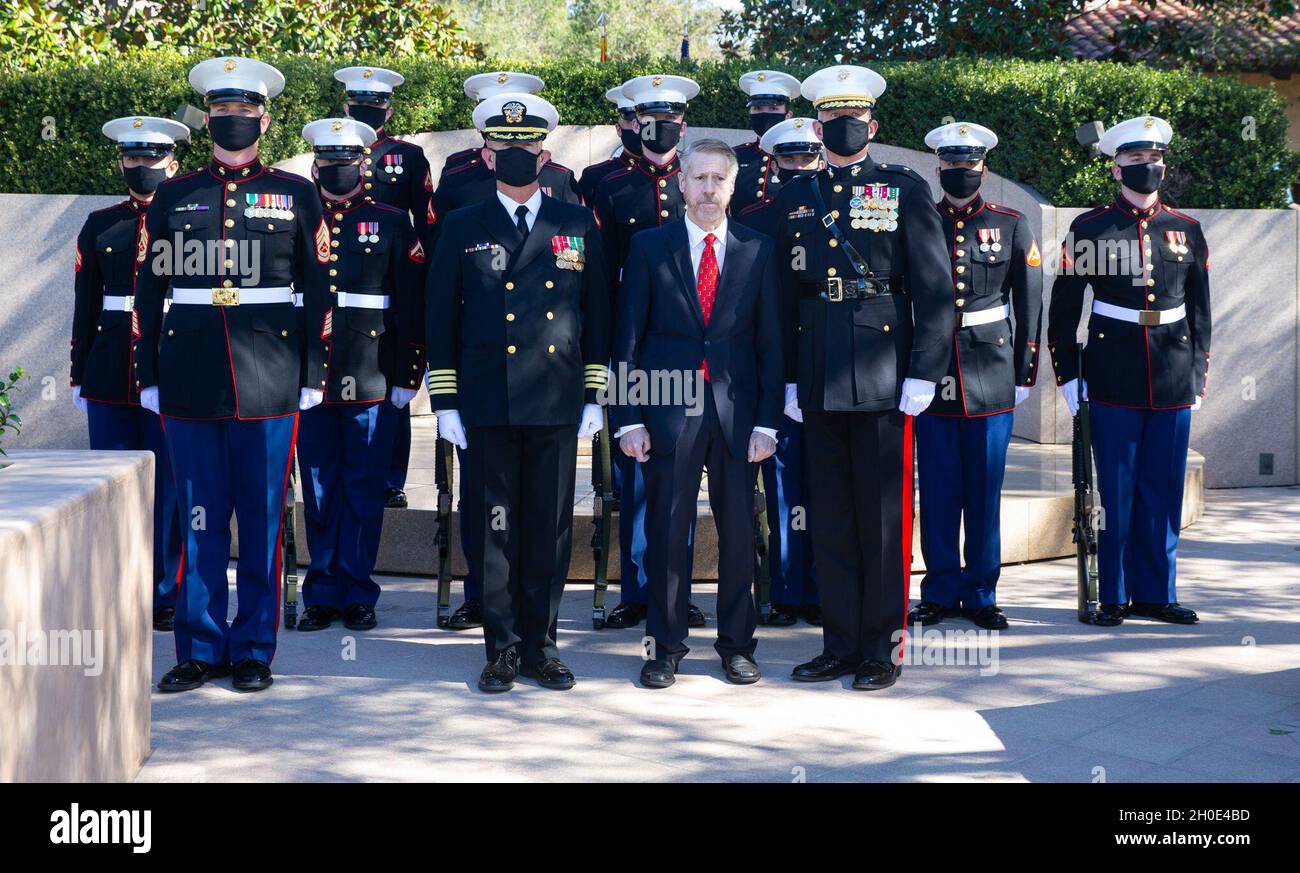 U.S. Marines and sailors pose for a group photo following the the 2021 ...