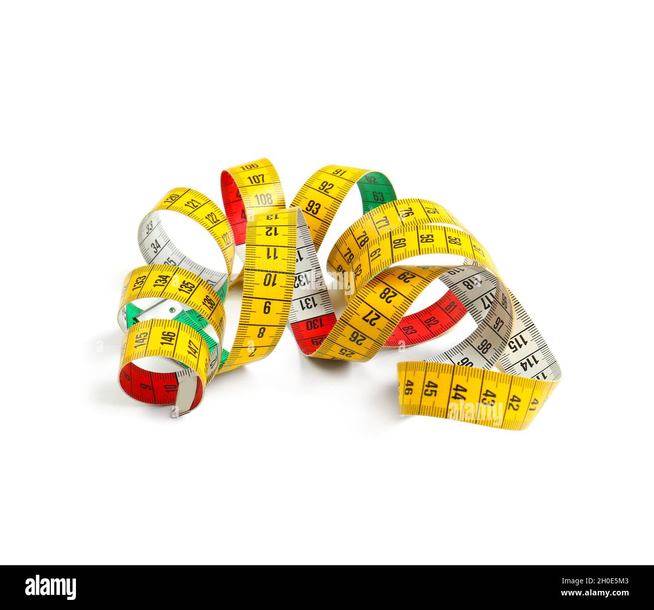 Measuring tape on white background Stock Photo Alamy