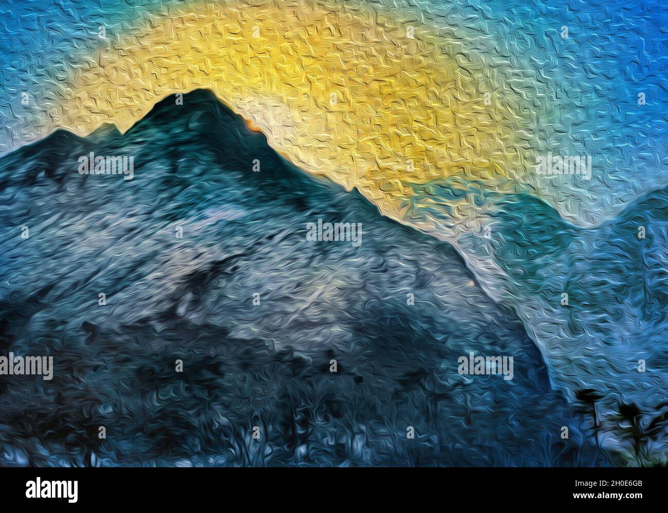 Himalayas sunrise behind hi-res stock photography and images - Alamy