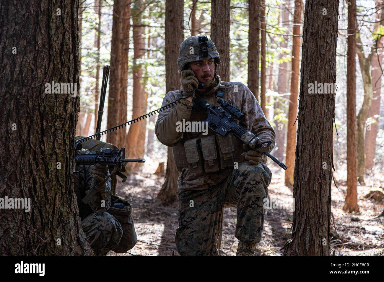 U.S. Marine Corps Cpl. Sean Yost, a field artillery fire control Marine