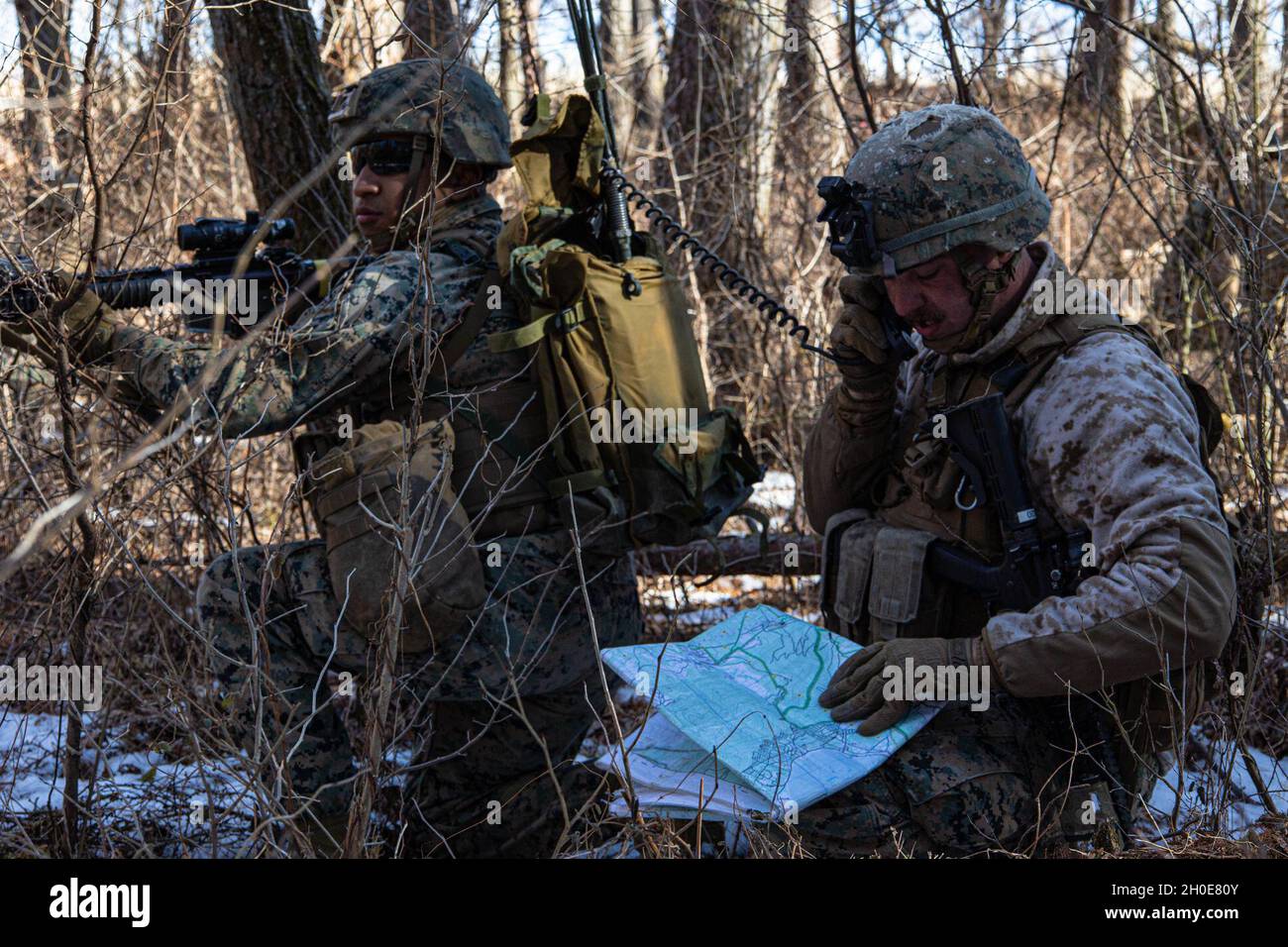 U.S. Marine Corps Cpl. Sean Yost, a field artillery fire control Marine