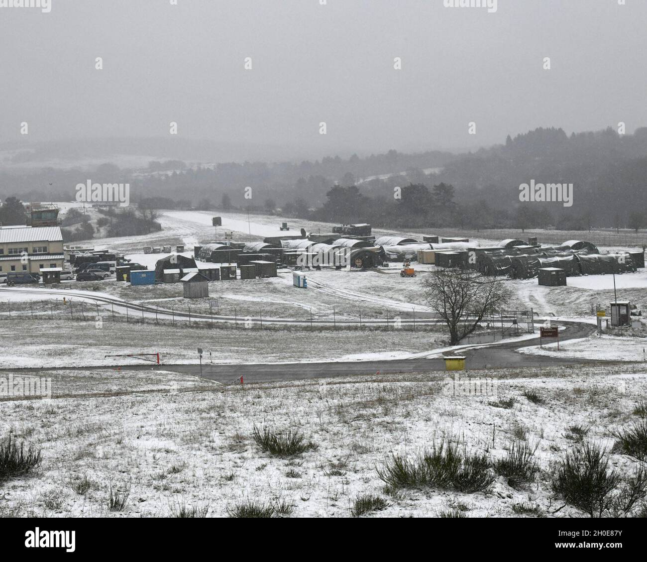 A Layer Of New Fallen Snow On The Tents Of The 512th Field Hospital On A Layer Of New Fallen Snow On The Tents Of The 512th Field Hospital On