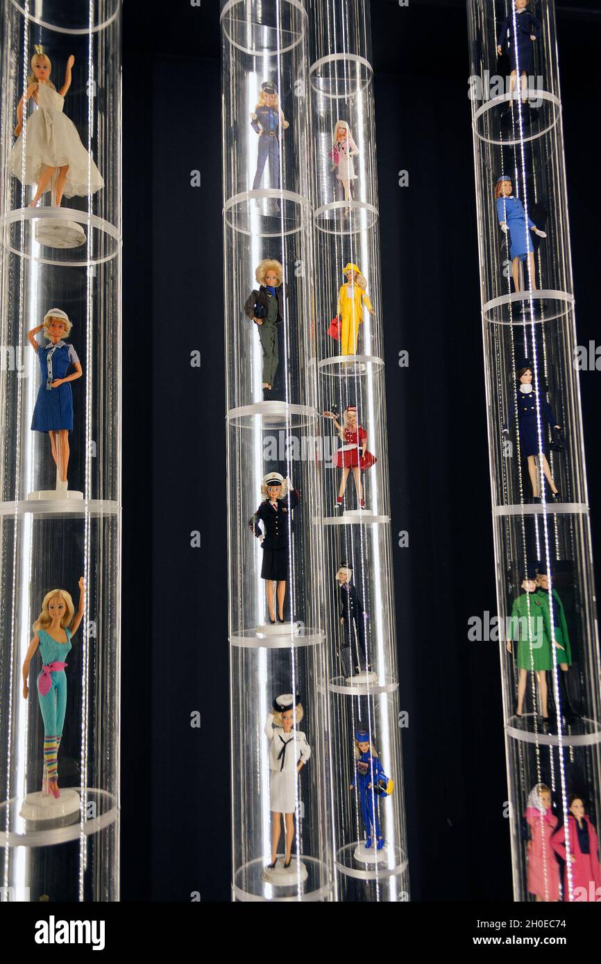 Barbie exposition at Mudec museum in Milan, Italy Stock Photo