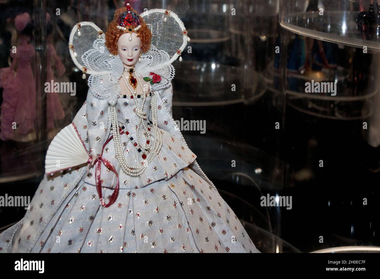 Queen Elizabeth I, Barbie The Icon exposition at Mudec museum in Milan, Italy Stock Photo