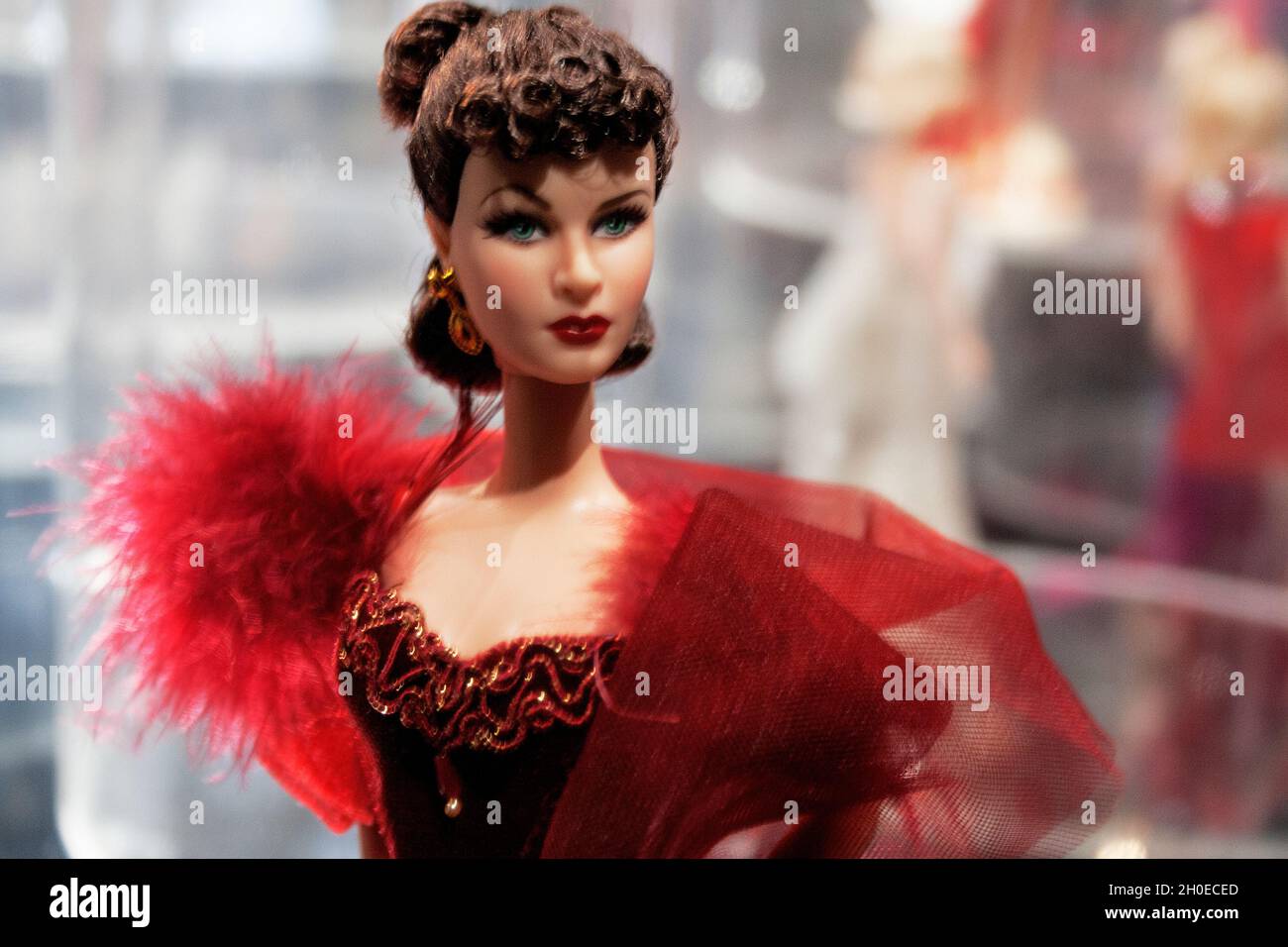 Scarlett O'Hara Barbie, Barbie The Icon exposition at Mudec museum in Milan, Italy Stock Photo