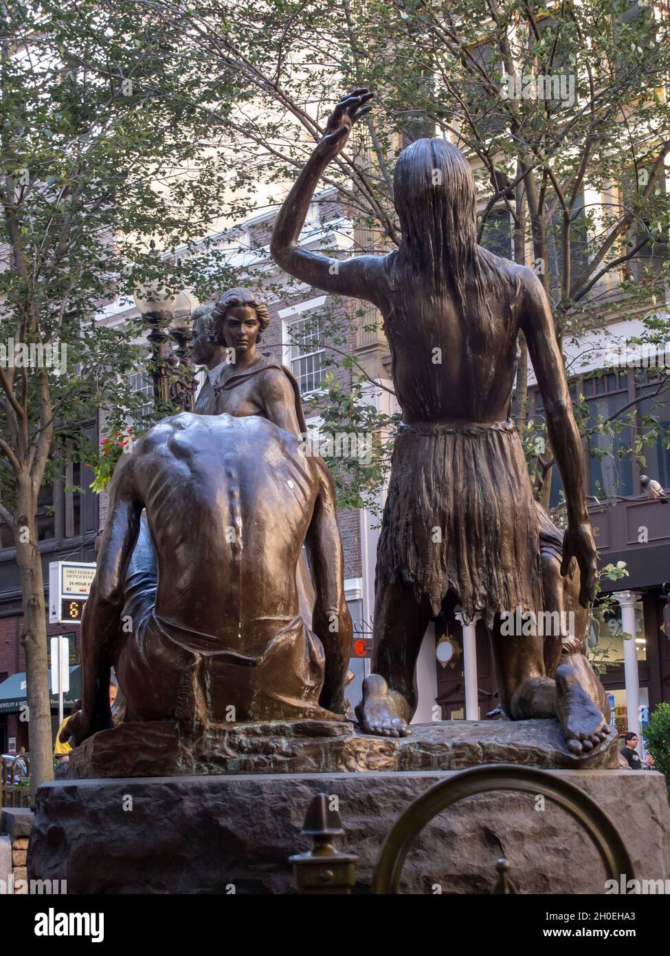 Irish Potato Famine memorial in Boston Massachusetts USA Stock Photo