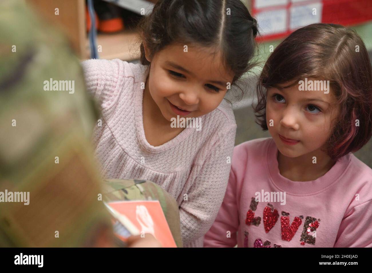 Children in the Child Development Center participate in a teeth