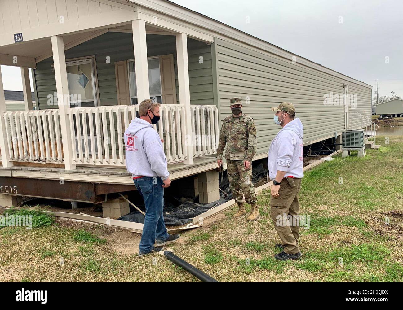 The temporary housing team supports hurricane recovery efforts in ...