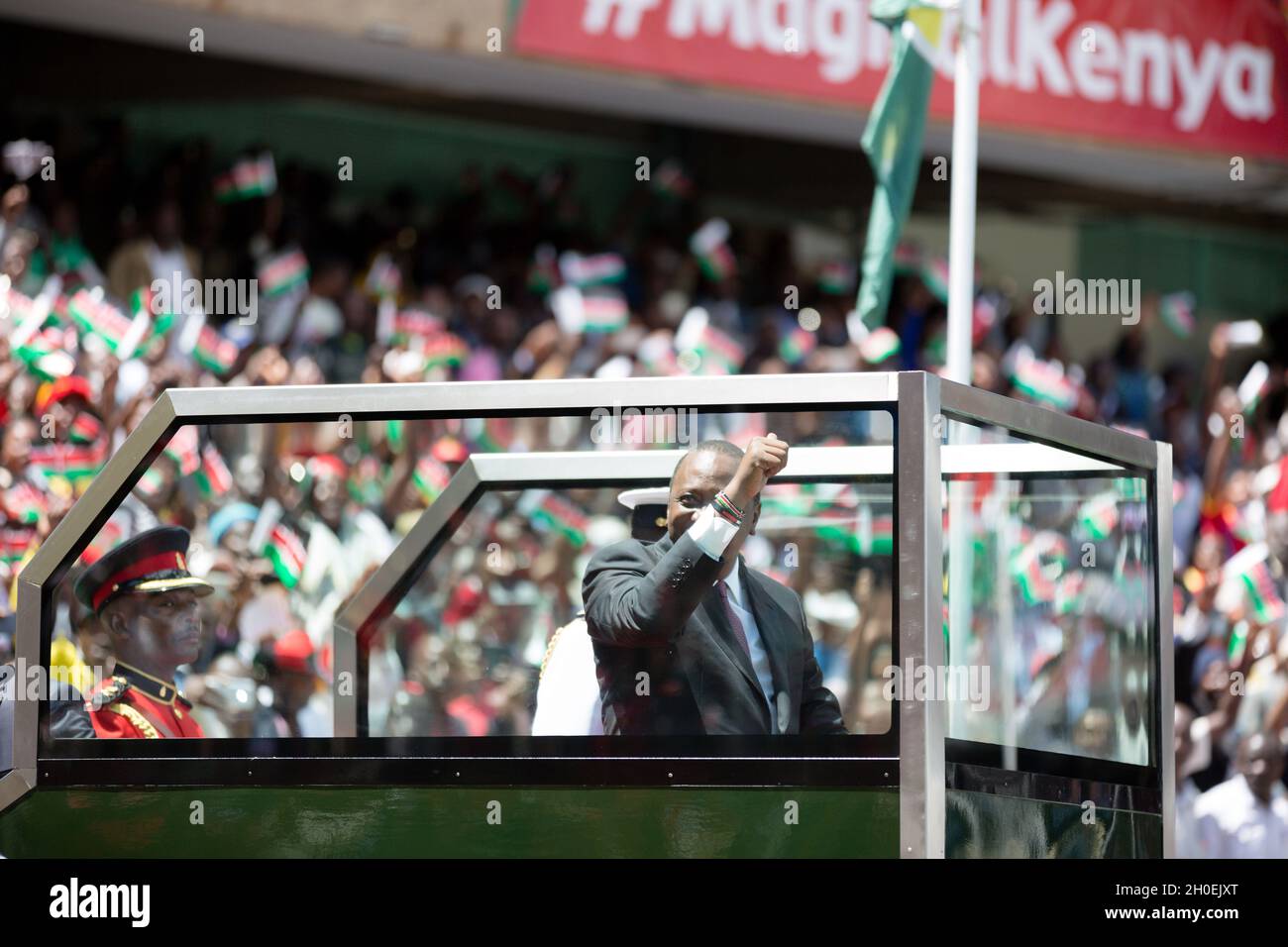 President Uhuru Muigai Kenyatta Inauguration Swearing-In Ceremony At The Moi International Sports Centre Nairobi City County, Kenya Stock Photo