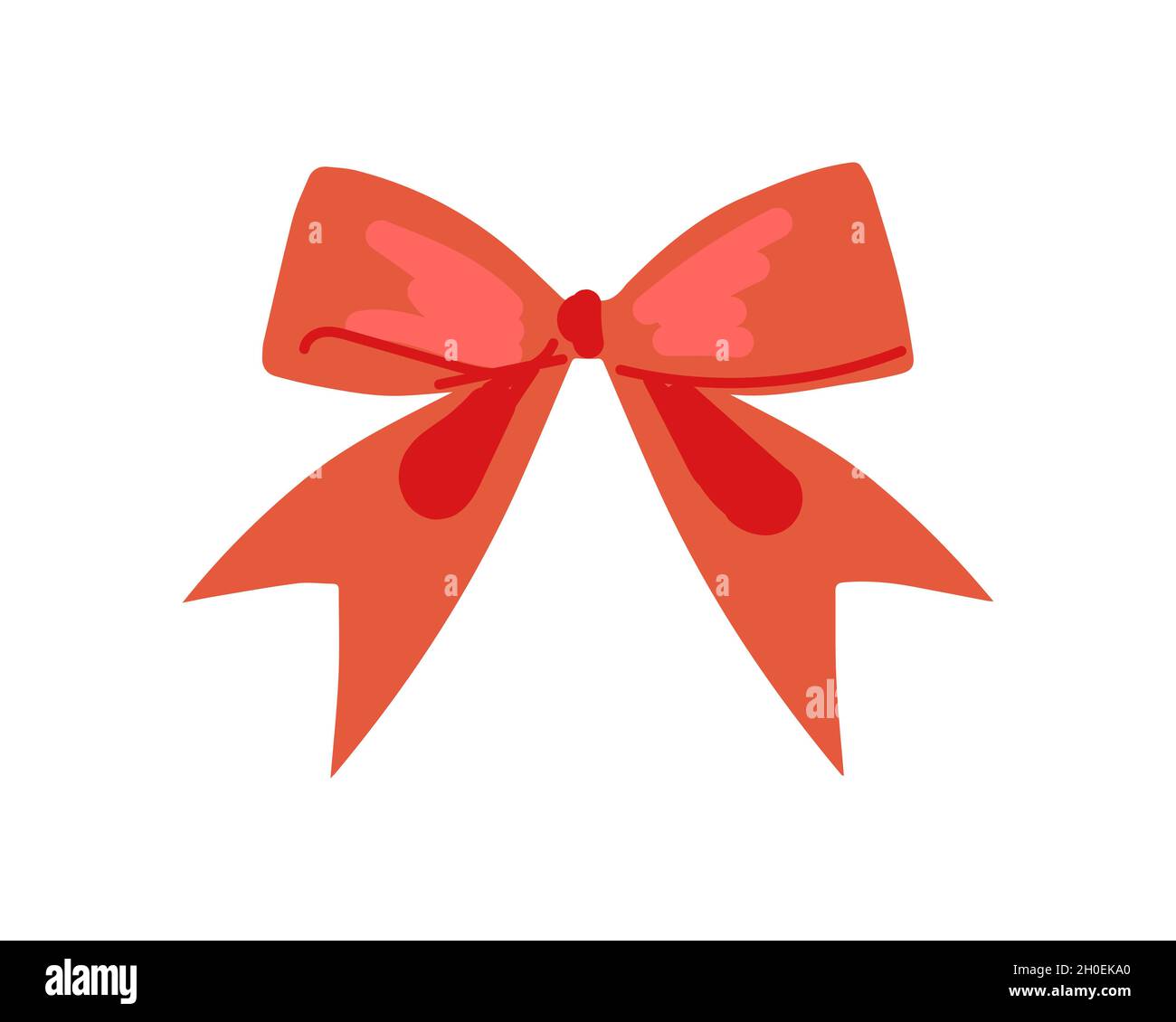 Gift sketch with bow. Festive packaging. Valentine's day gift