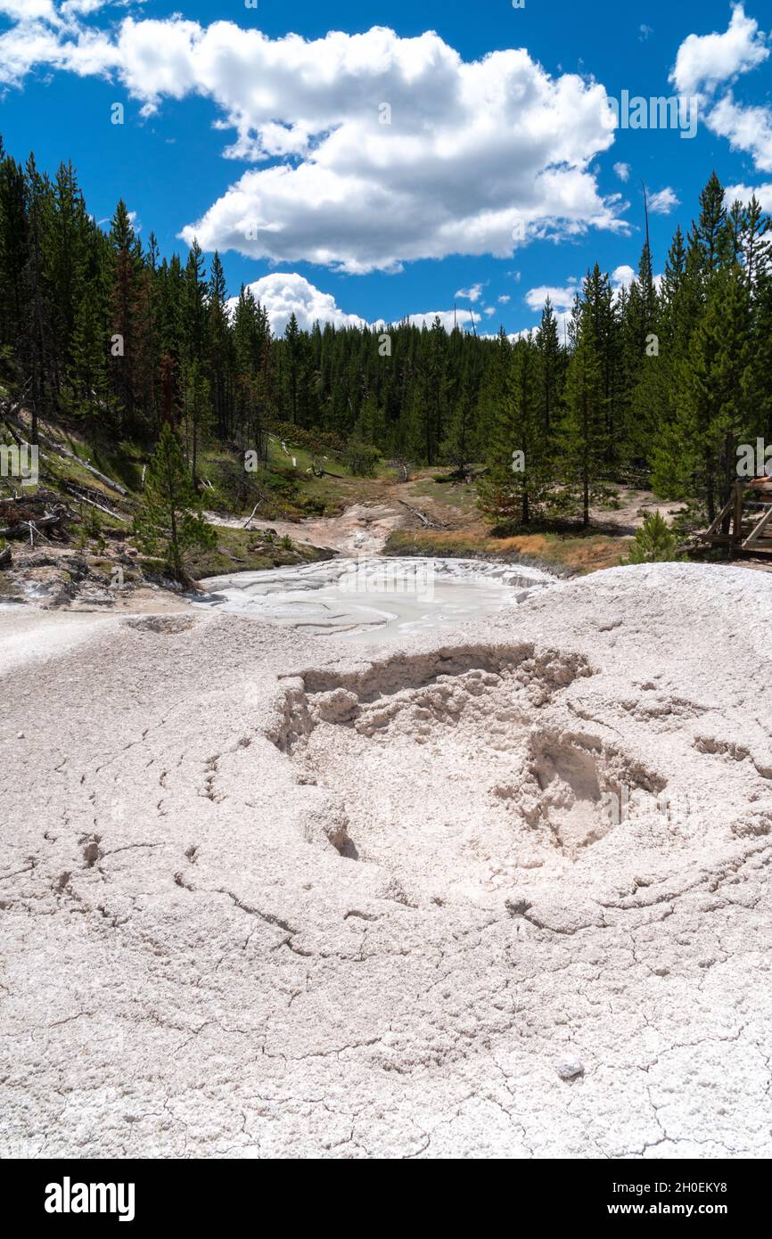 The mud pots in Yellowstone National Park Stock Photo Alamy