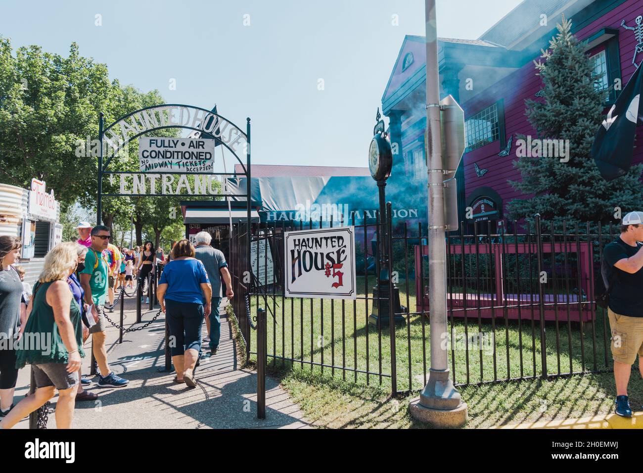 St. Paul, Minnesota August 30, 2021 Entrance to the Haunted House at