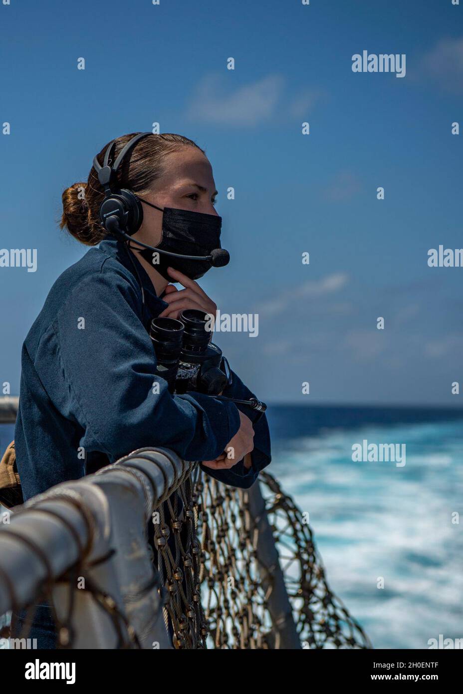 SOUTH CHINA SEA (Feb. 16, 2021) U.S. Navy Boatswain’s Mate Seaman