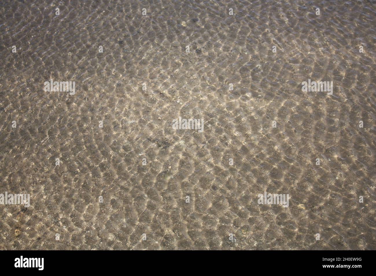 Texture of the water in Scotland, with ripples and light refractions. Stock Photo