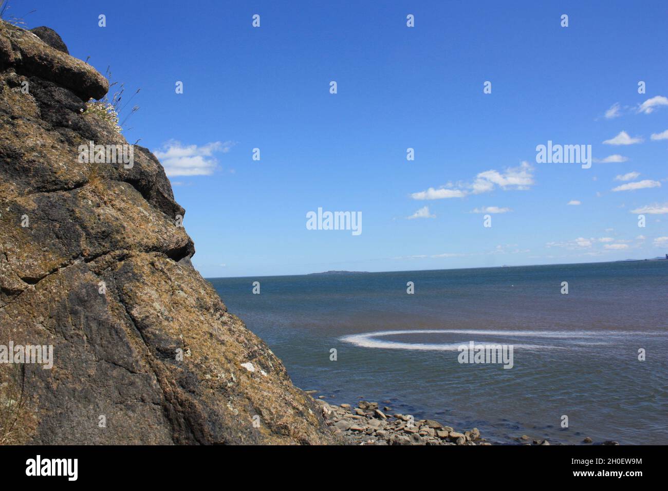 Views on Cramond Island. Stock Photo