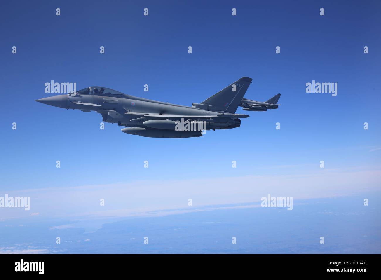 Royal Air Force (RAF) Eurofighter Typhoon photographed from an RAF A