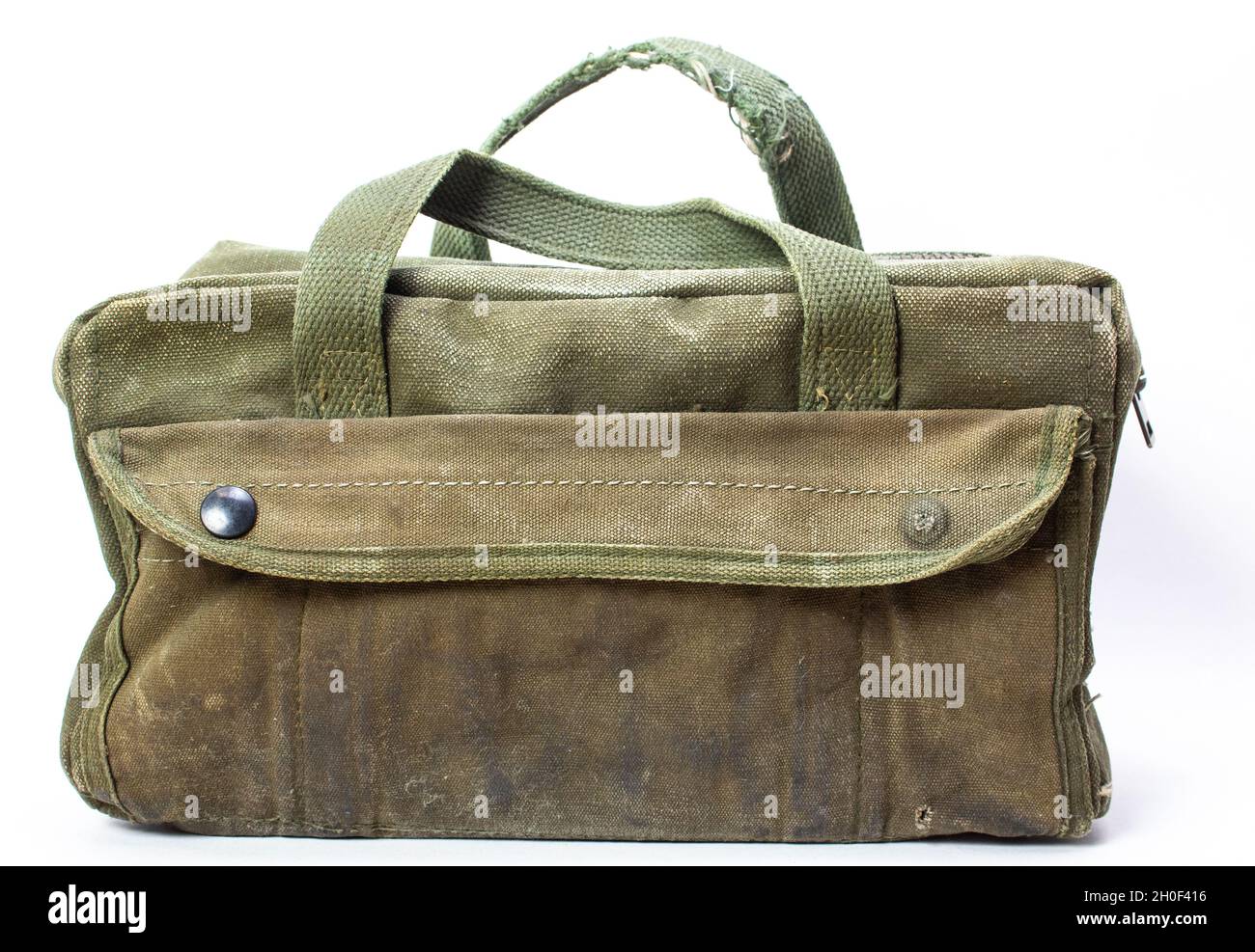 Old Army Green Carrying Bag Ammo Bag Tote Stock Photo Alamy