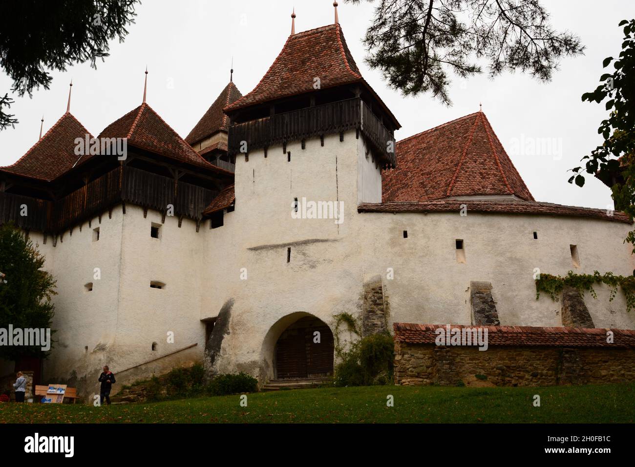 The fortified church of Viscri. Brasov county. Transylvania. Romania Stock Photo