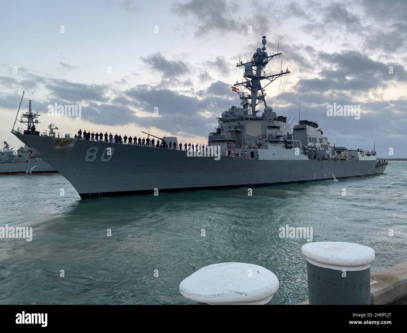 Fdrmc Rota ROTA SPAIN (Feb. 24, 2021) USS Roosevelt (DDG 80) leaves port in Rota ...